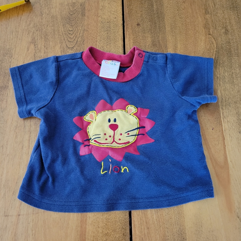 Vintage Cotton Club Kids Baby Lion Shirt 24 Months